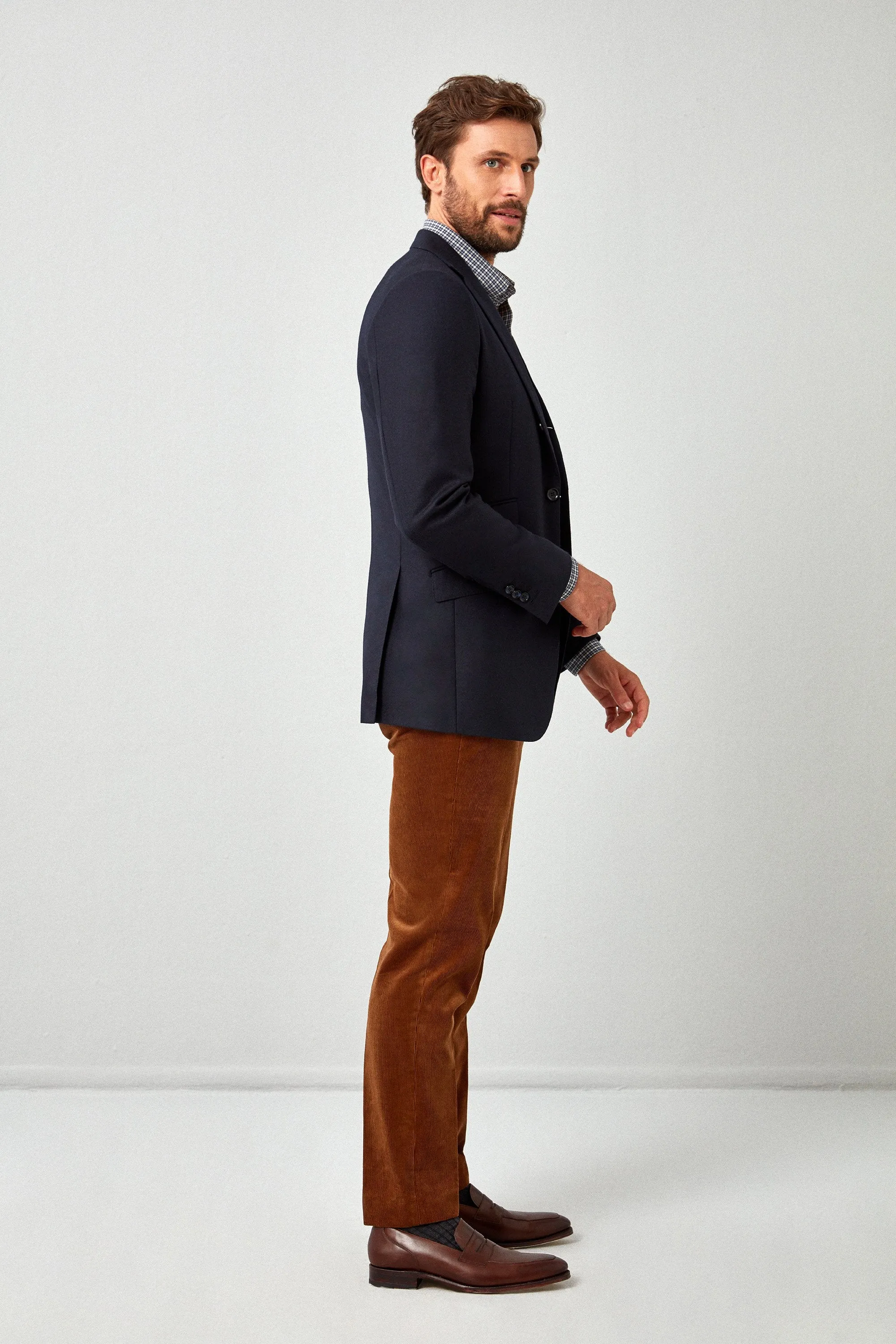 English Navy Flannel Blazer