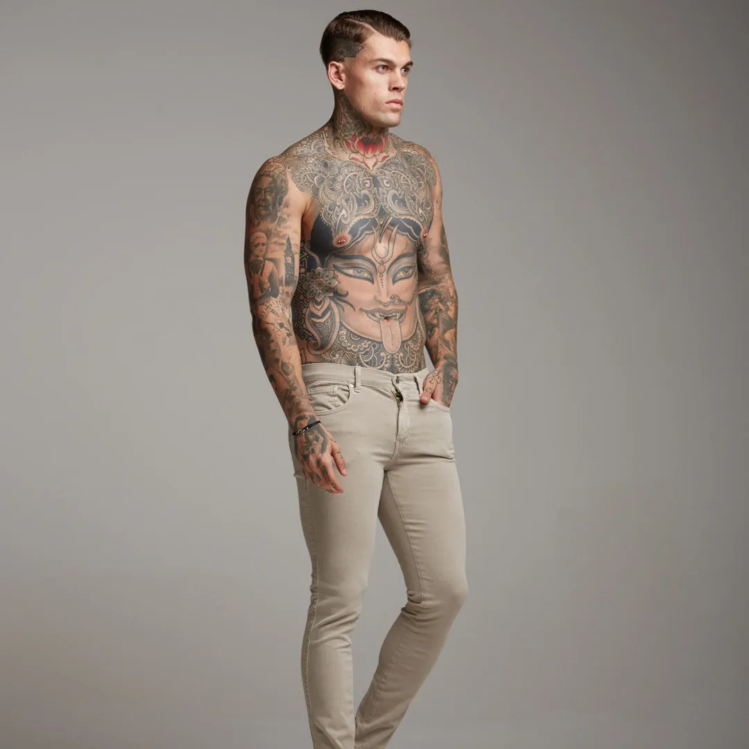 Father Sons Slim Stretch Beige Jeans - FSH134