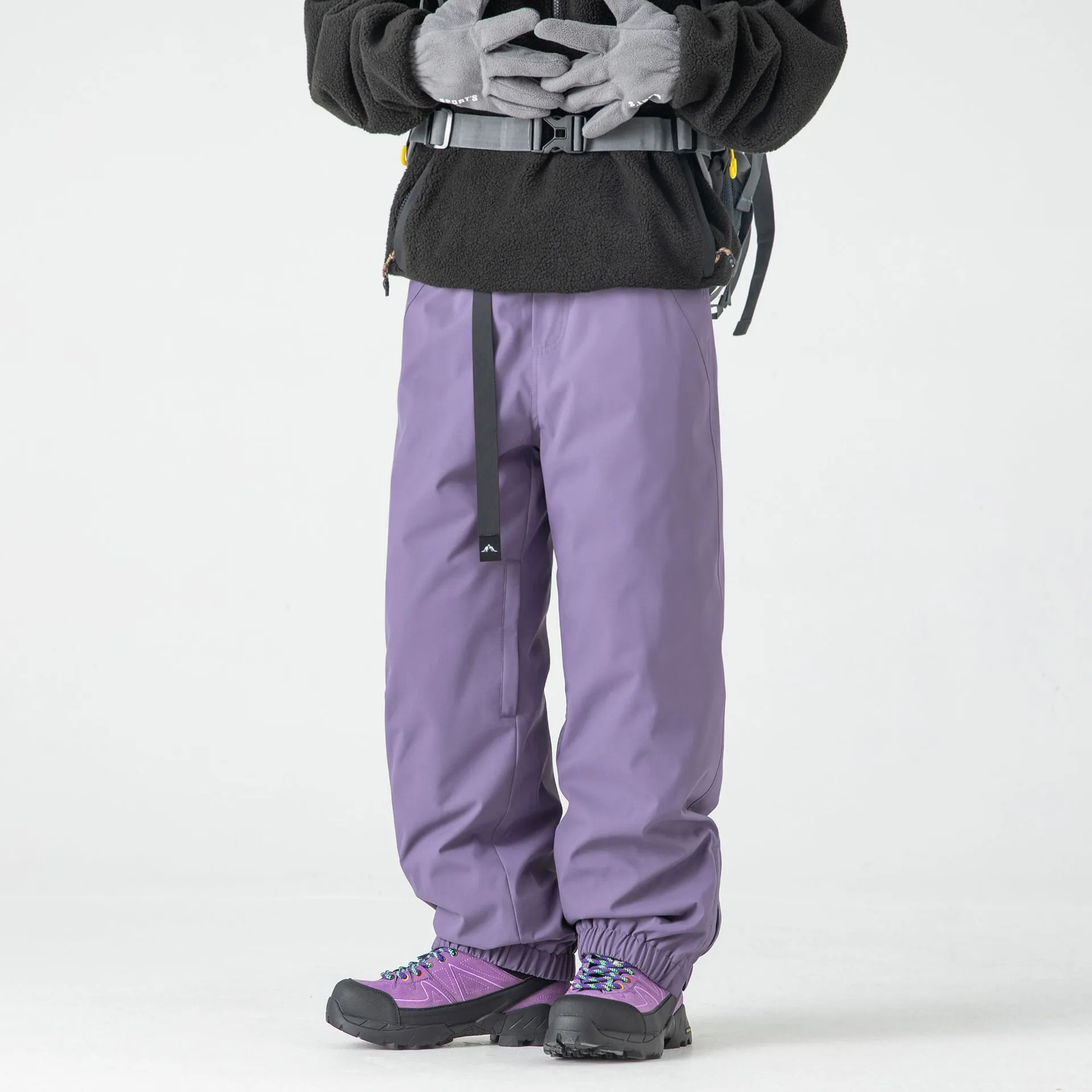 Fleece-Lined Ski Pants – Windproof, Hard Shell, Insulated Down Wadded Trousers for Winter