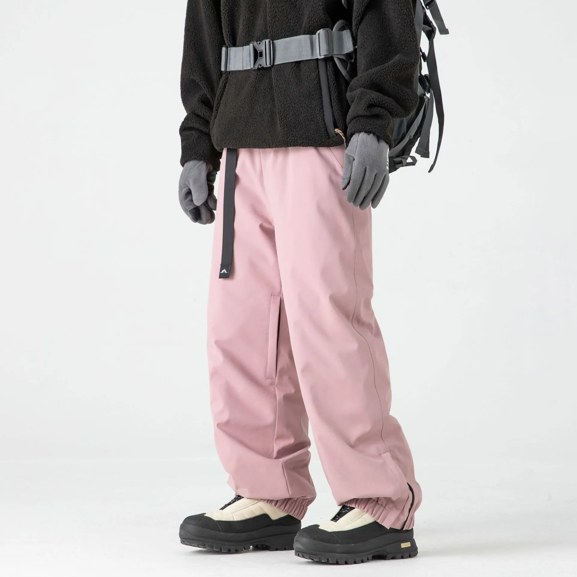 Fleece-Lined Ski Pants – Windproof, Hard Shell, Insulated Down Wadded Trousers for Winter