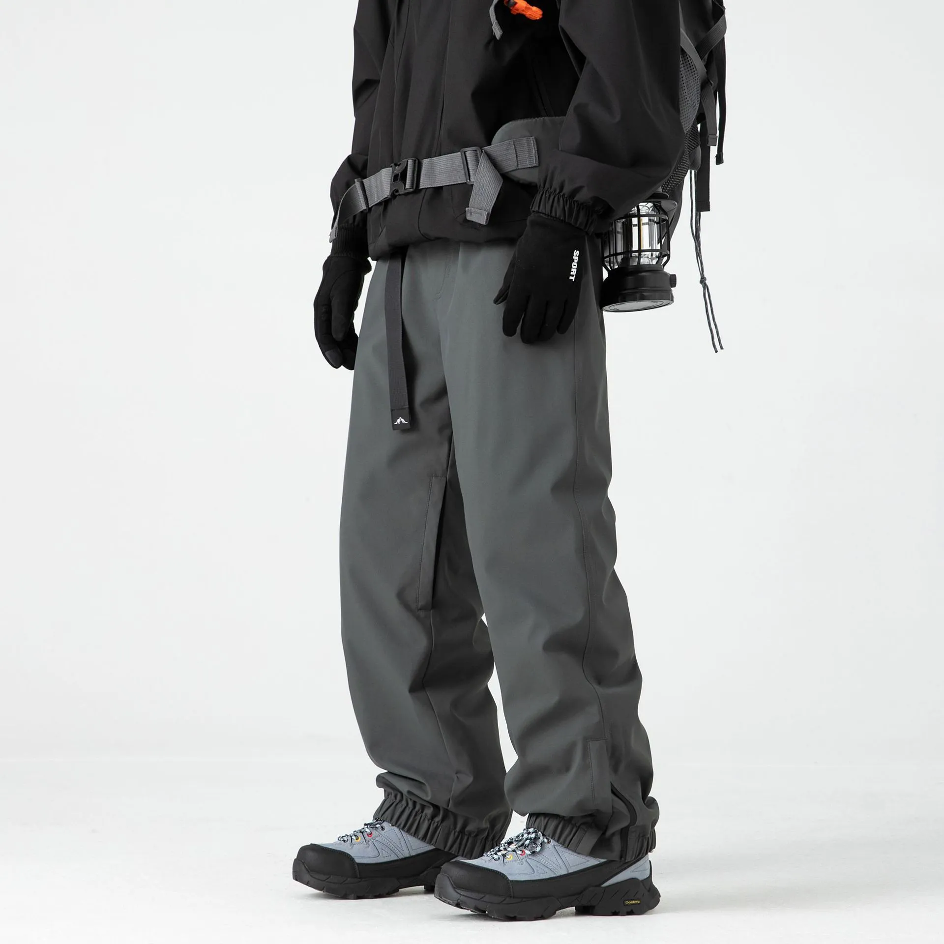 Fleece-Lined Ski Pants – Windproof, Hard Shell, Insulated Down Wadded Trousers for Winter