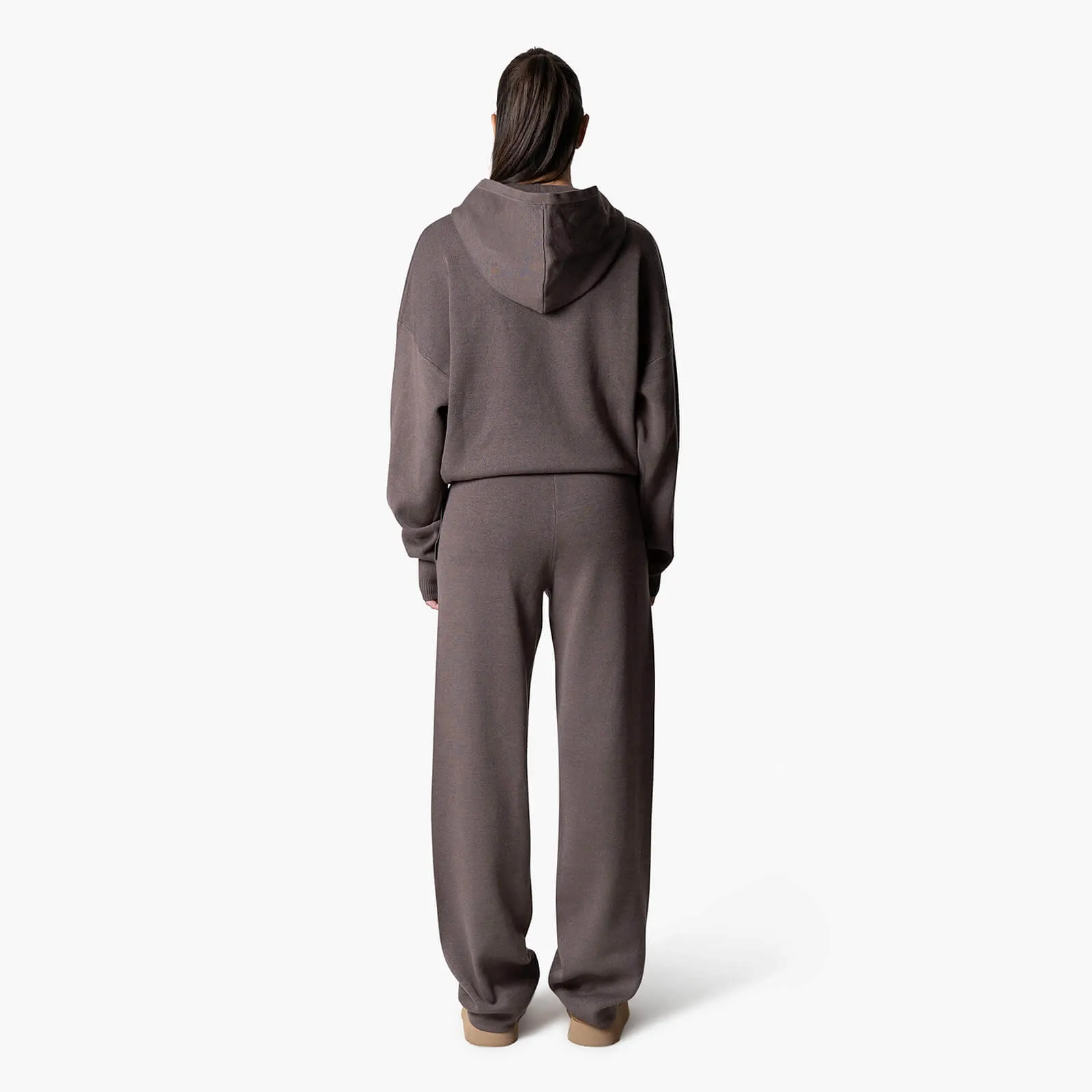 FLO KNITTED PANTS | COOL BROWN/OFF WHITE