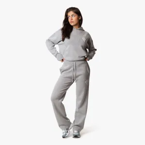 FLO KNITTED SET | GREY MELEE/WHITE