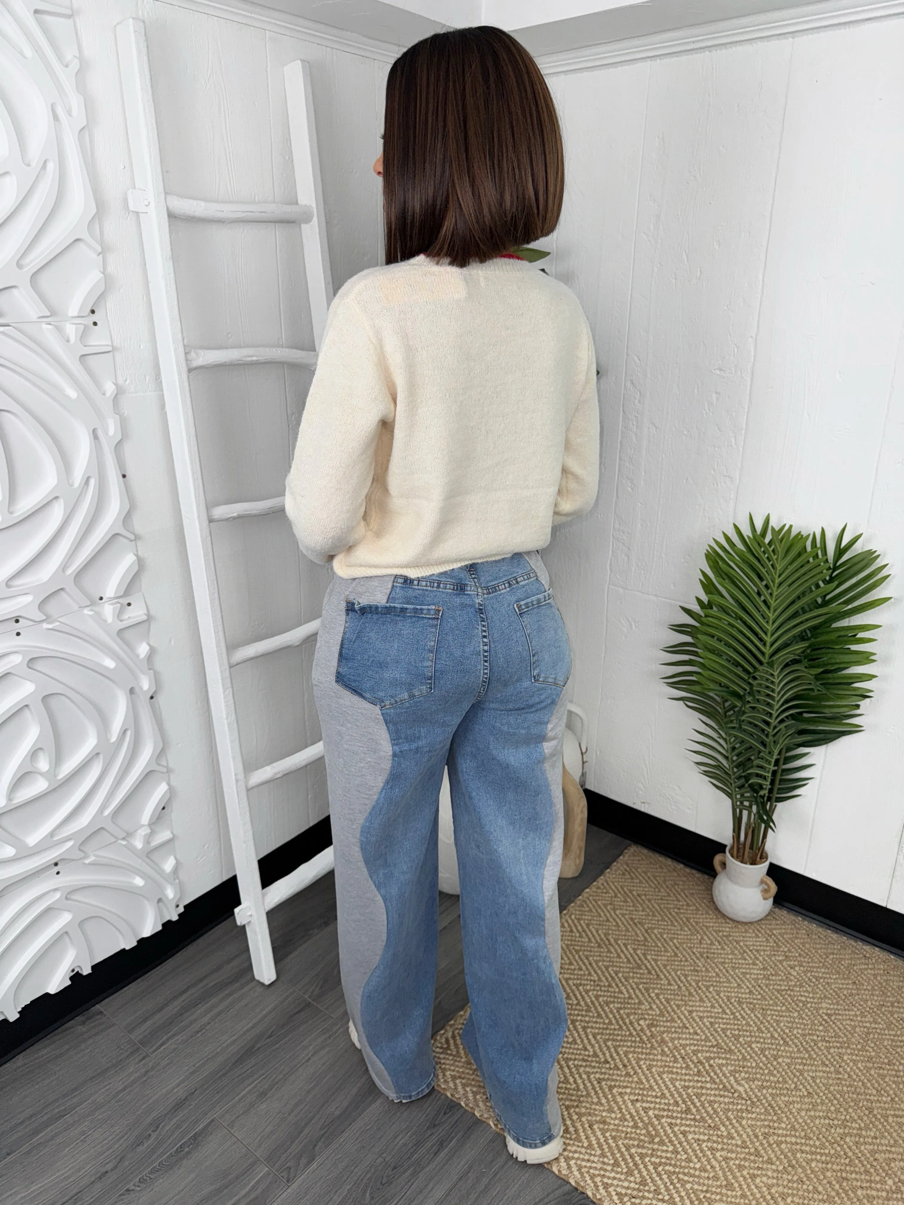 Grey Rhinestone Jeans (C82)