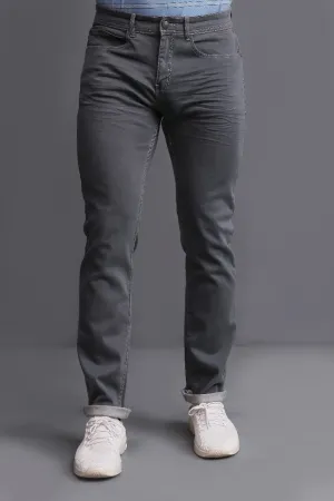 GREY RIBBED JEANS