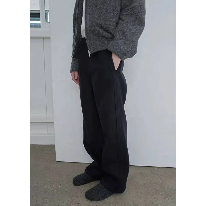 High-Gram Wool Straight Sweatpants