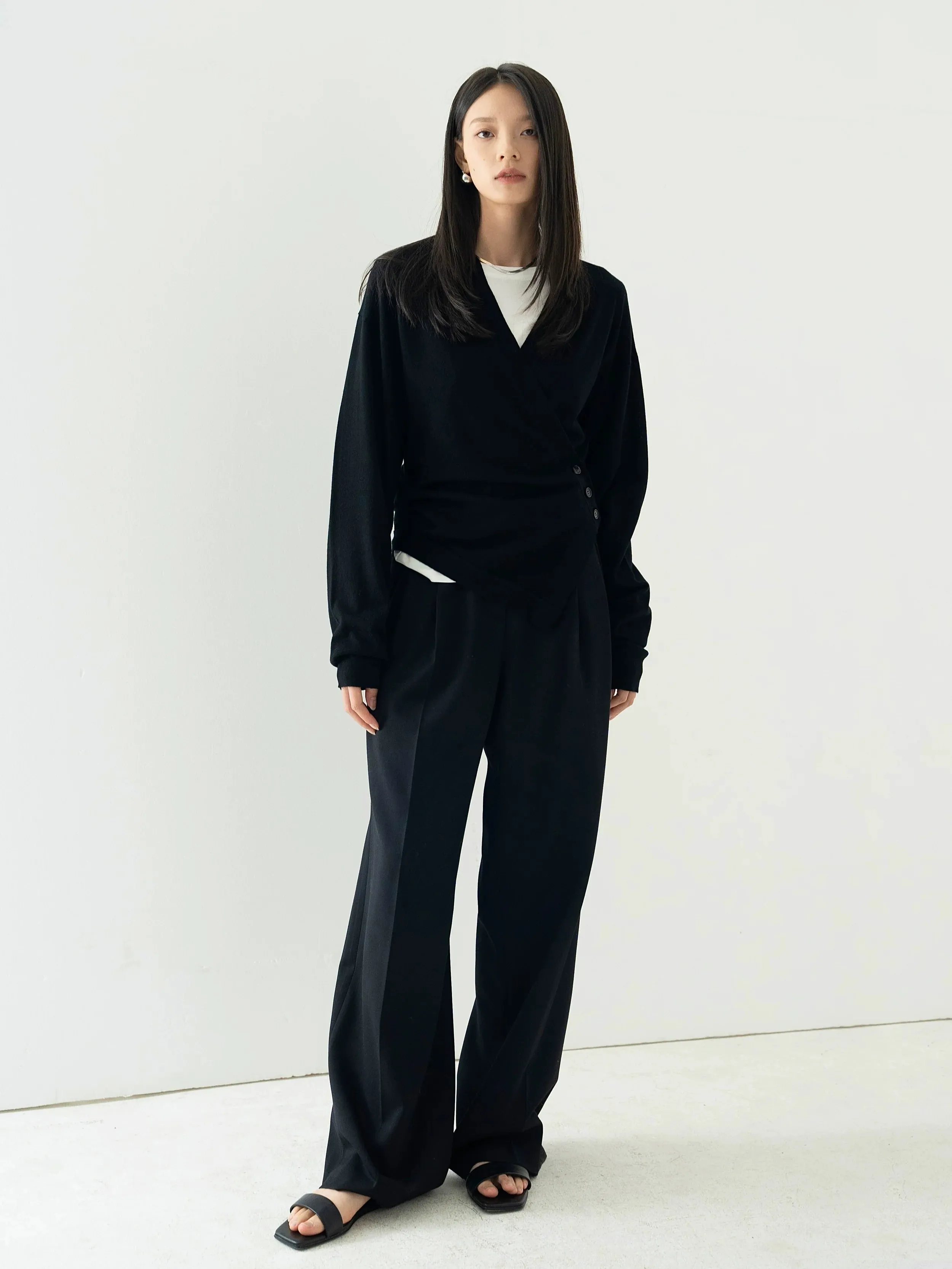 High-Waist Wide-Leg Trousers