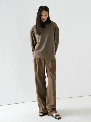 High-Waist Wide-Leg Trousers