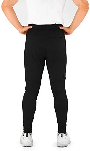hiker's way Men's Slim Fit Track Pants for Men Sports Black