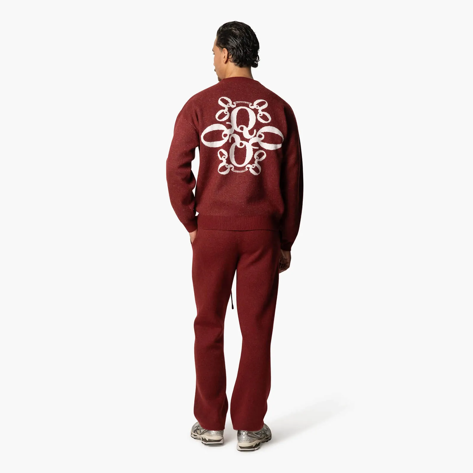 INSIGNIA KNITTED PANTS | BORDEAUX