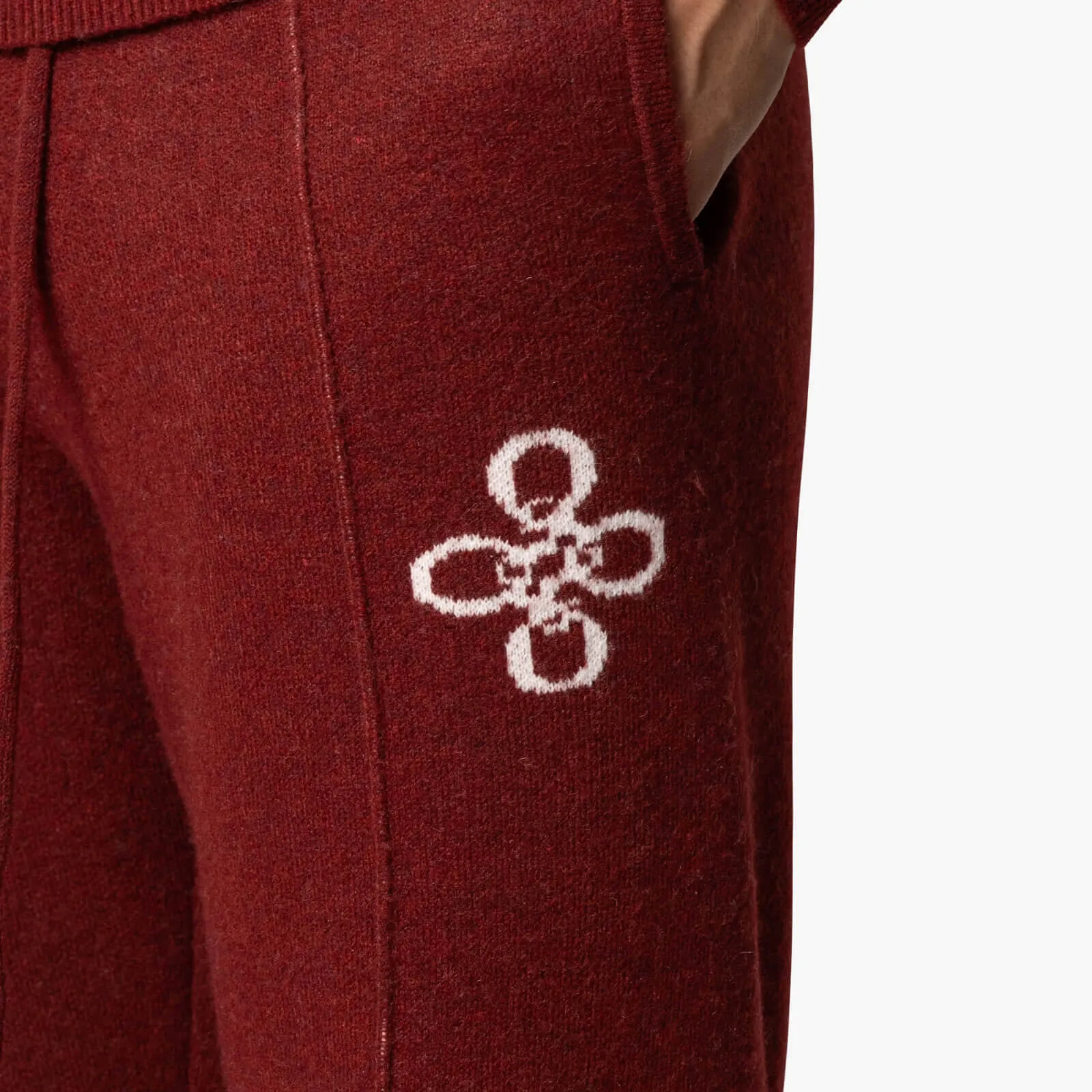 INSIGNIA KNITTED PANTS | BORDEAUX
