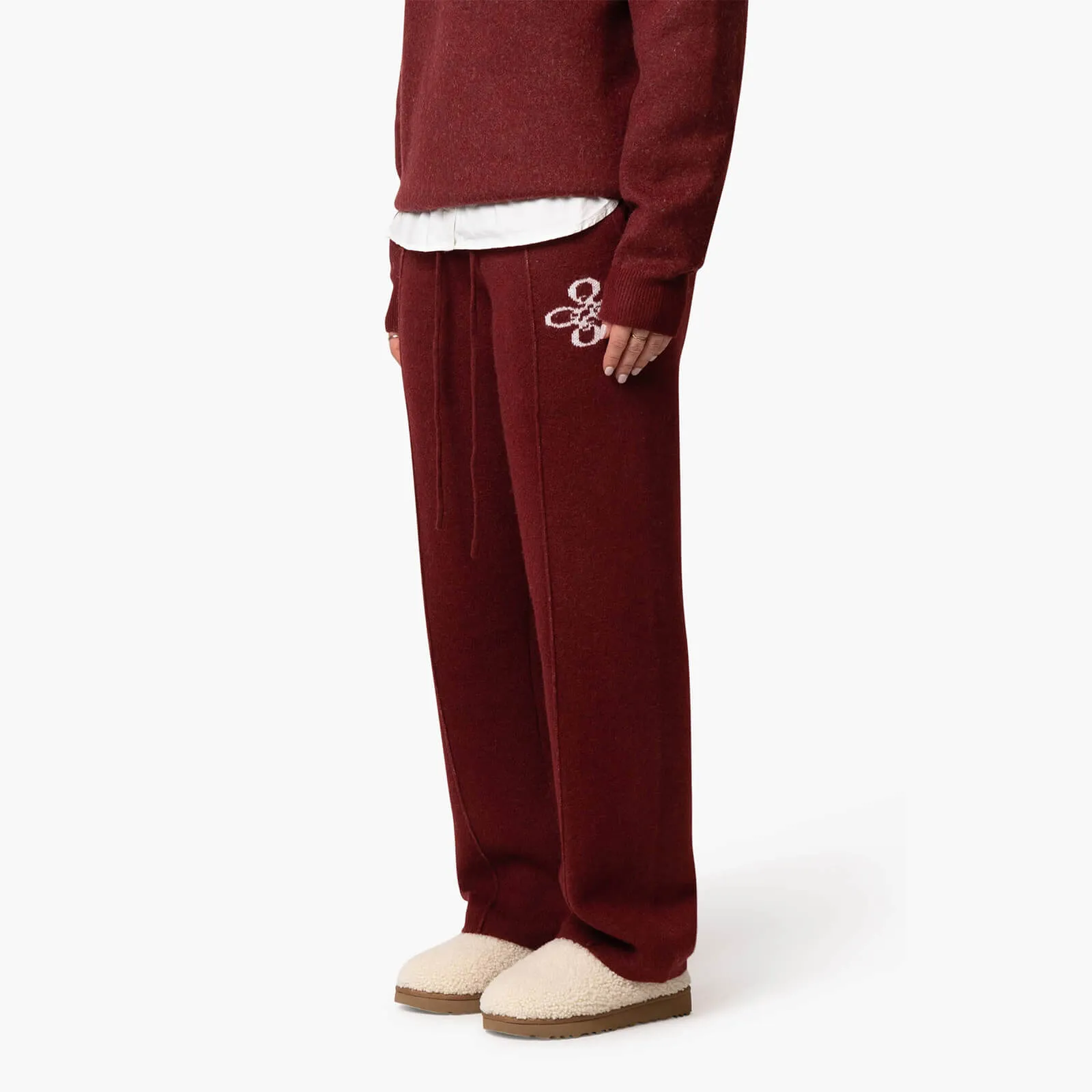 INSIGNIA KNITTED PANTS | BORDEAUX