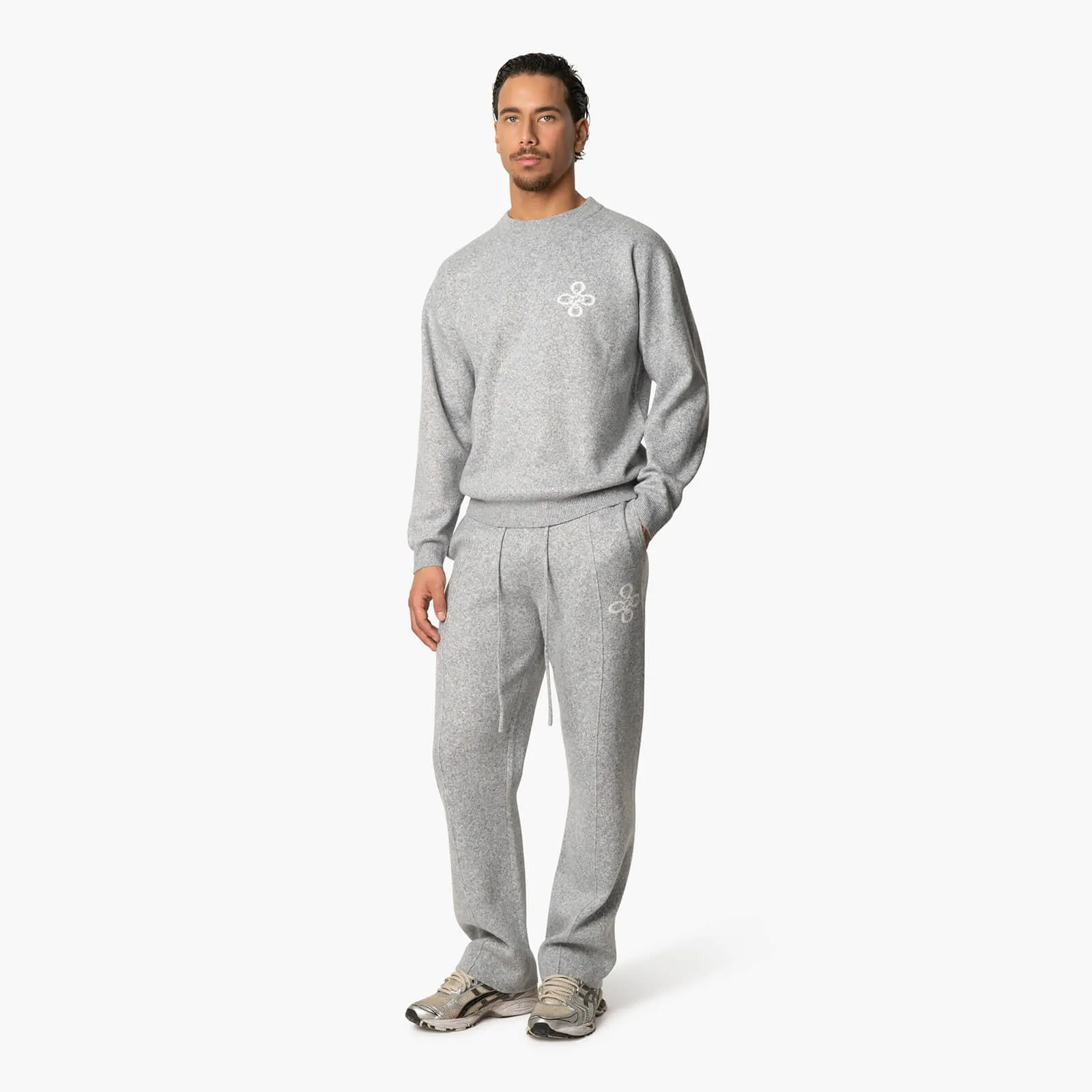 INSIGNIA KNITTED PANTS | GREY MELEE