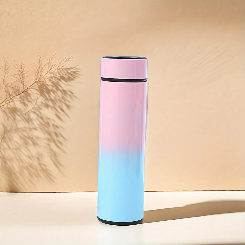 Insulated Gradient Color Vacuum Flask - Sports Water Bottles - 304 Stainless Steel, Touch Temperature Display, Double-Walled, Leak-Proof, BPA-Free, Durable and Stylish for Outdoor Activities