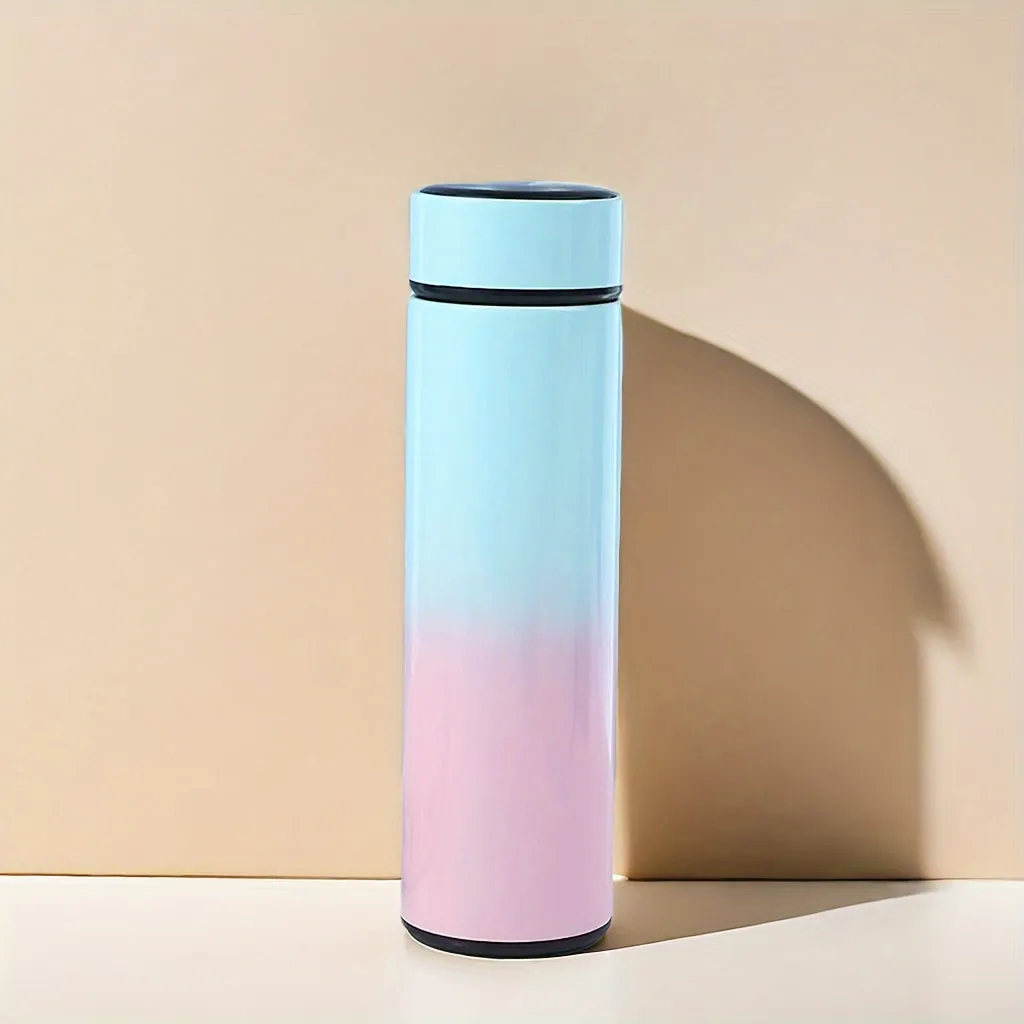 Insulated Gradient Color Vacuum Flask - Sports Water Bottles - 304 Stainless Steel, Touch Temperature Display, Double-Walled, Leak-Proof, BPA-Free, Durable and Stylish for Outdoor Activities