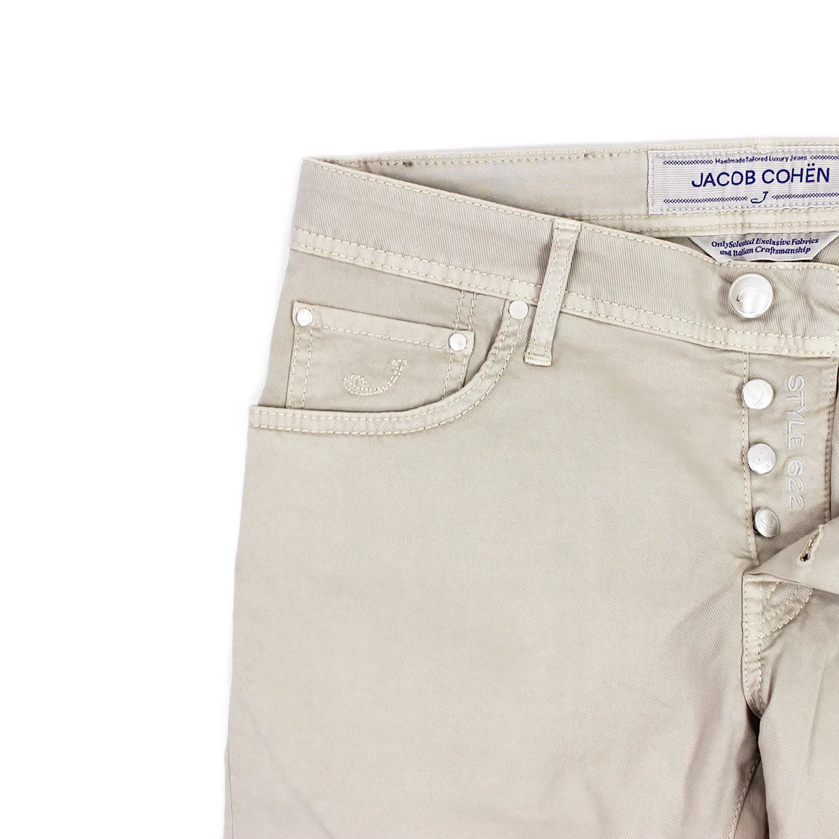 Jacob Cohen - J622 Comf Slim Fit Chino Jeans in Beige