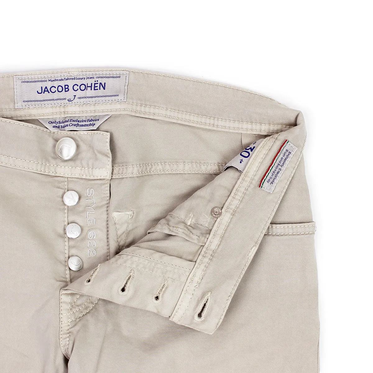 Jacob Cohen - J622 Comf Slim Fit Chino Jeans in Beige