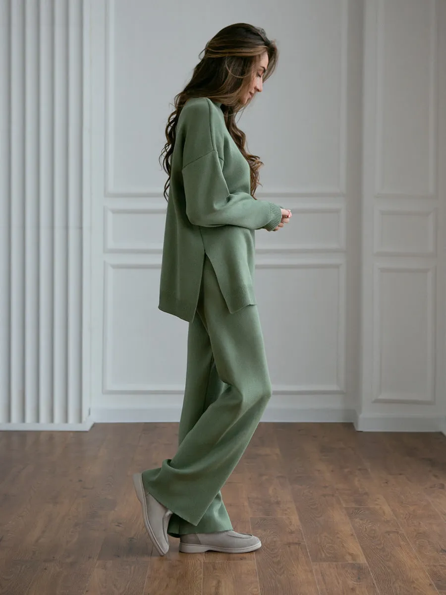 Jasmine Half Turtleneck Sweater & Wide Leg Pants
