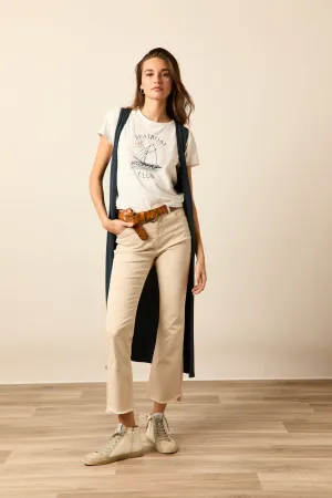 Jeans desflecado beige