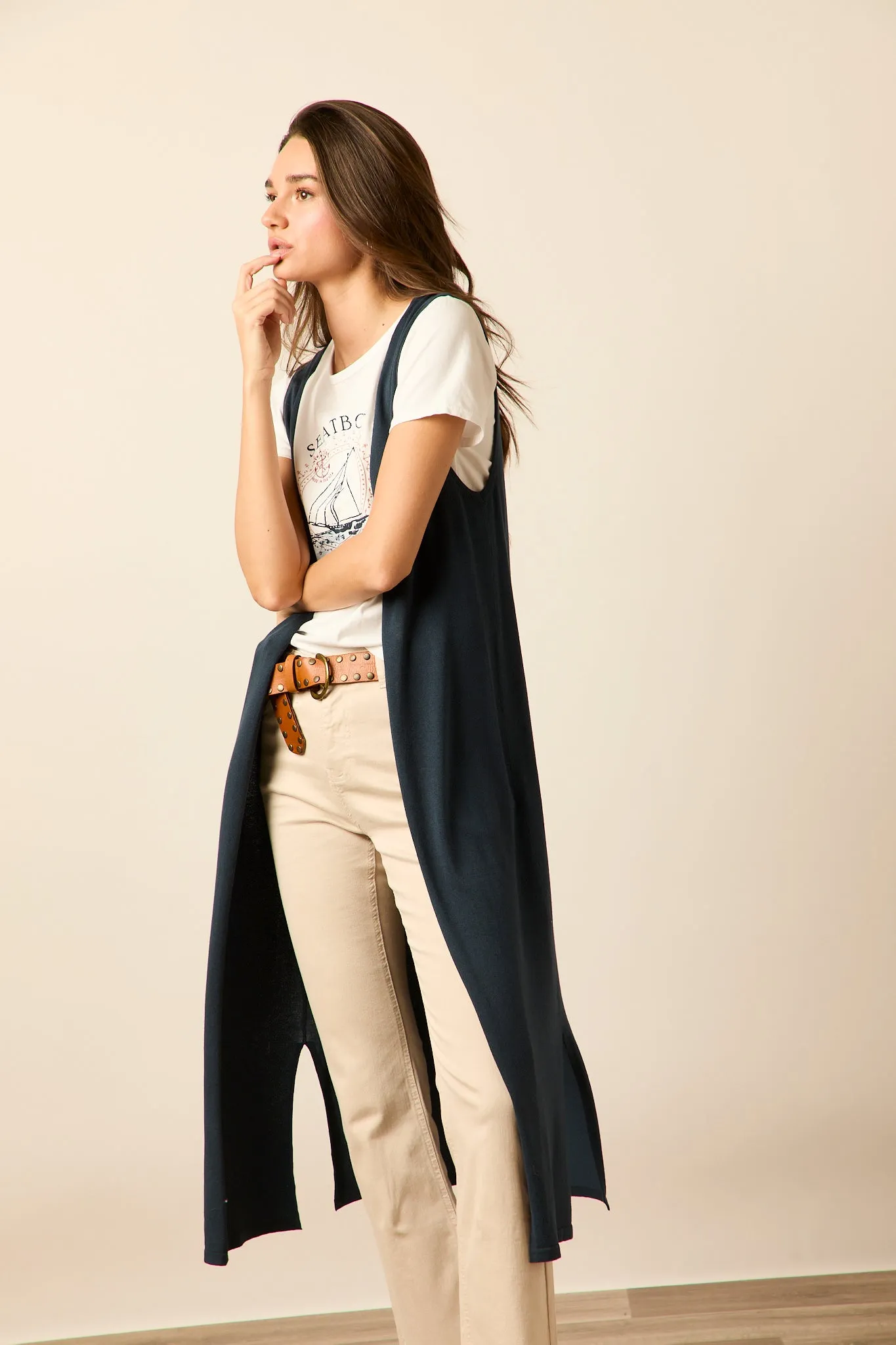 Jeans desflecado beige