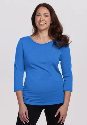 Jenny 3/4 Sleeve Crew Neck - Blue Gelato