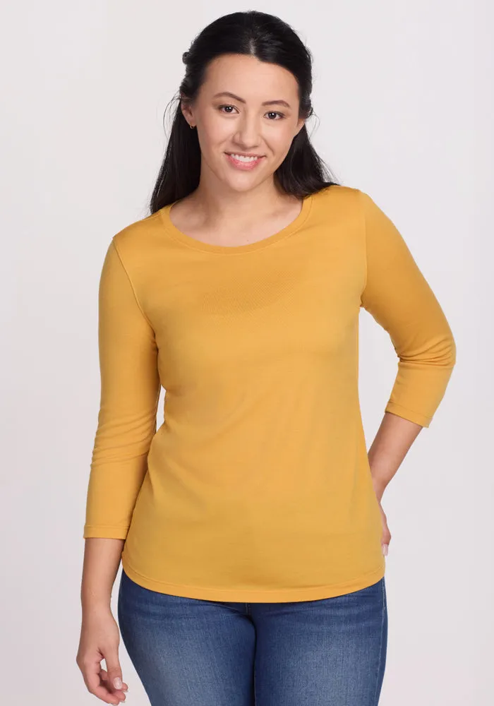 Jenny 3/4 Sleeve Crew Neck