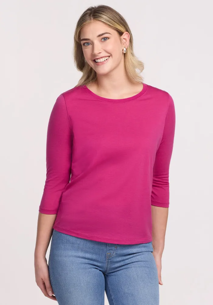 Jenny 3/4 Sleeve Crew Neck