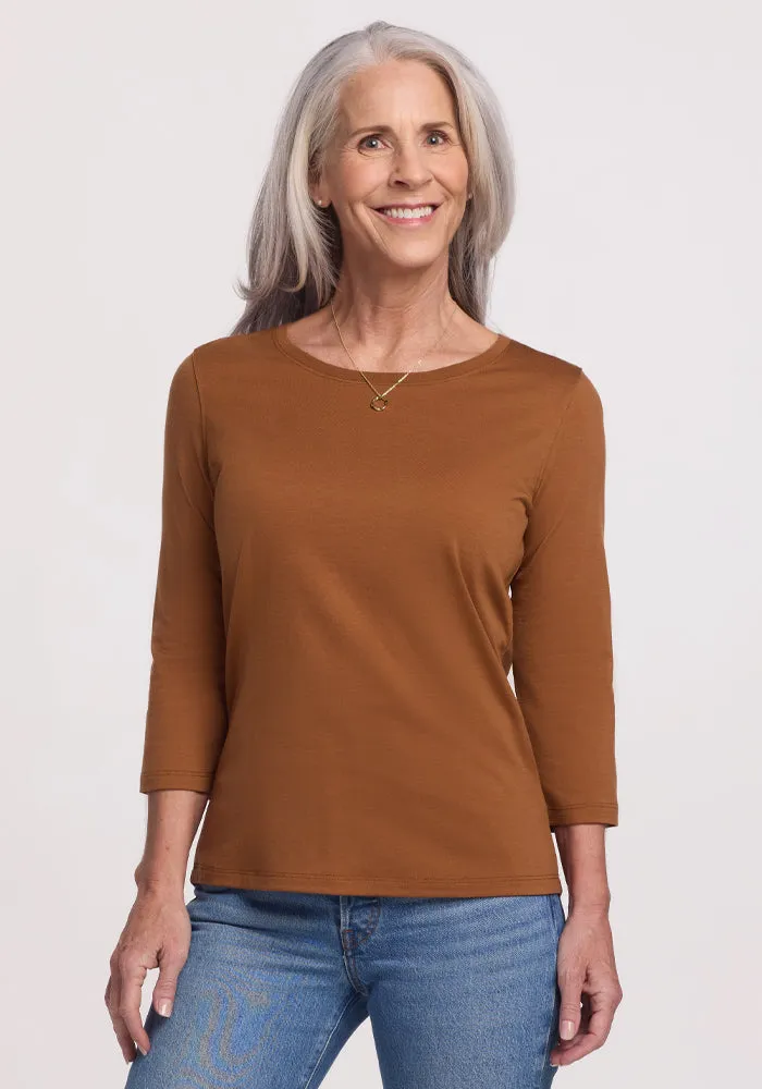 Jenny 3/4 Sleeve Crew Neck