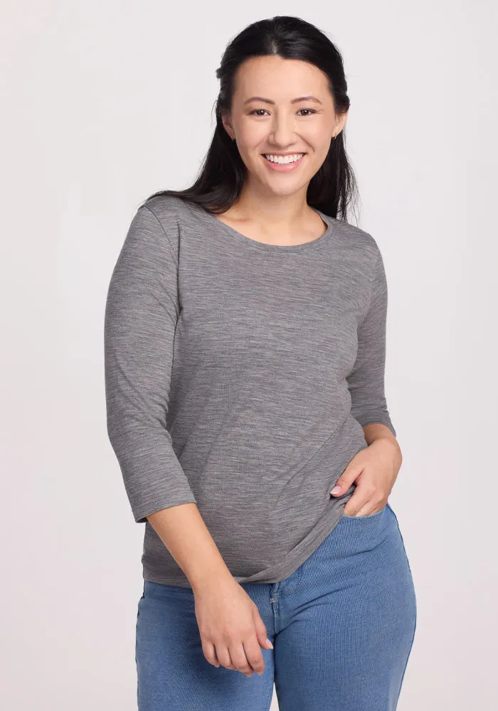 Jenny 3/4 Sleeve Crew Neck