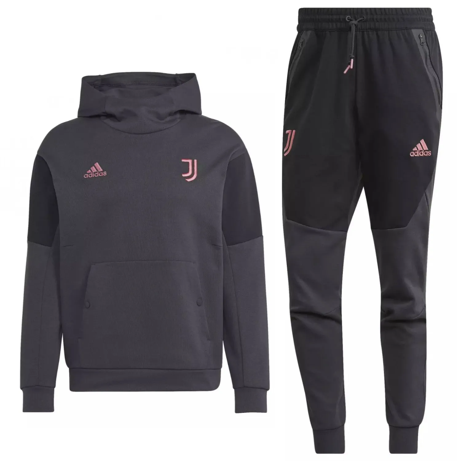 Juventus casual Travel hooded presentation tracksuit 2022/23 - Adidas