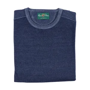 Kennford Faded Dye Crewneck Sweater in Navy