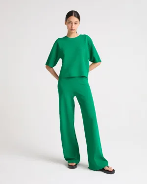 Knitted wide leg trousers