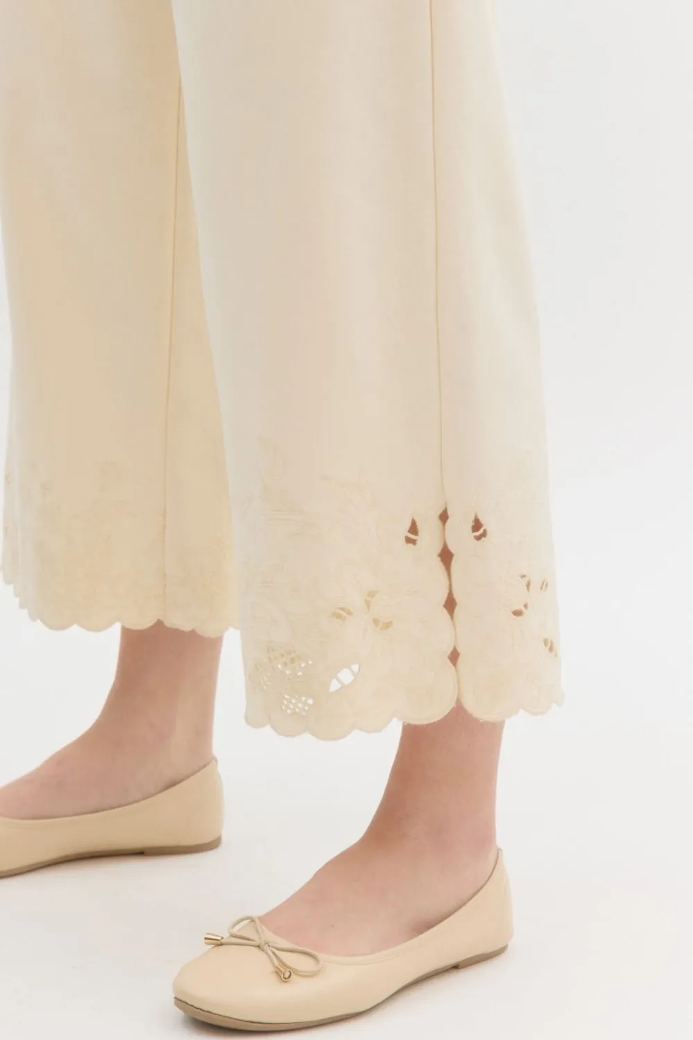 Lace Embroidered Bottoms {Ecru}