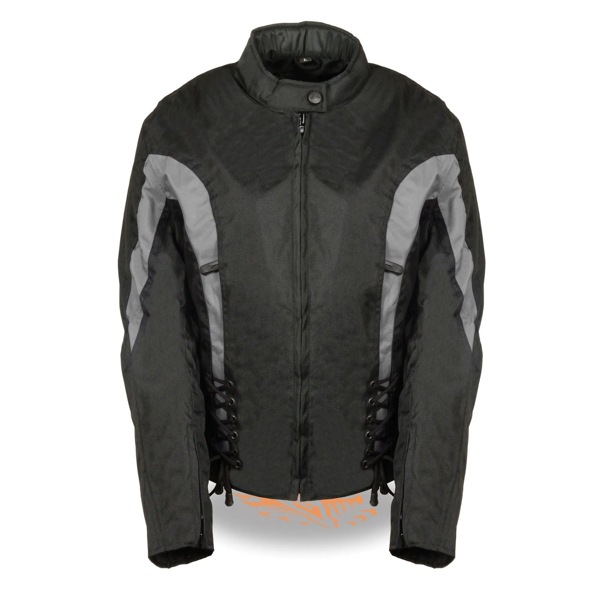 Ladies Textile Jacket w/ Side Stretch & Lacing