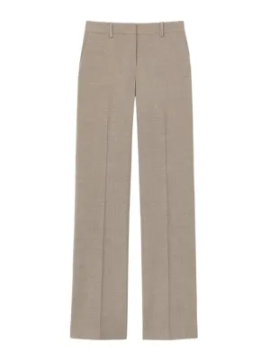 Lafayette 148 Responsible Wool Stretch Twill Gates Pant in Concrete Melange