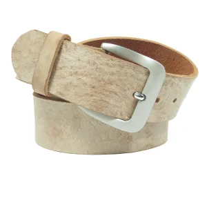 Ledergürtel 4 cm breit rosa Rindsleder