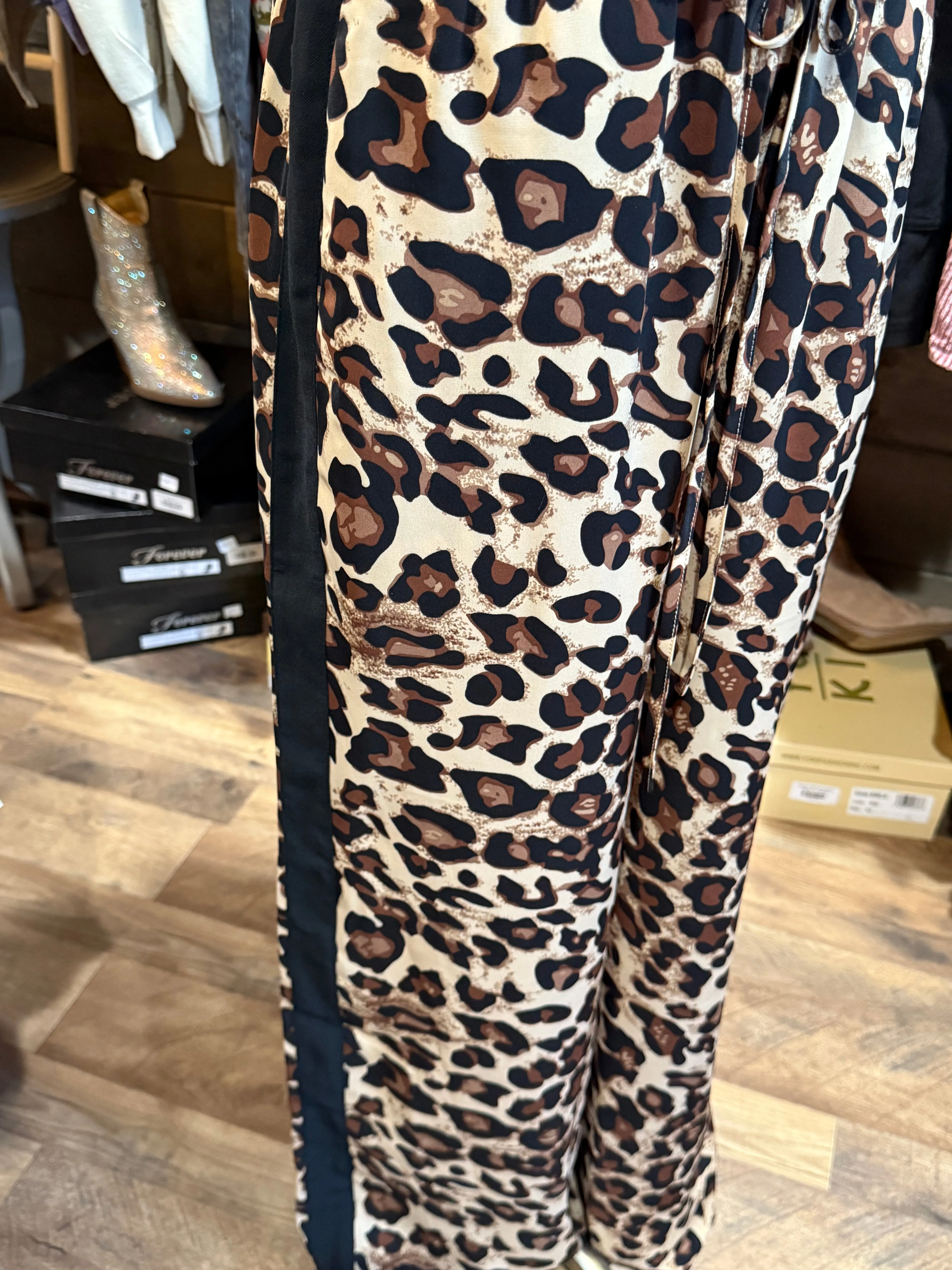 Leopard Straight Pull On Pants