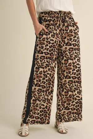 Leopard Straight Pull On Pants