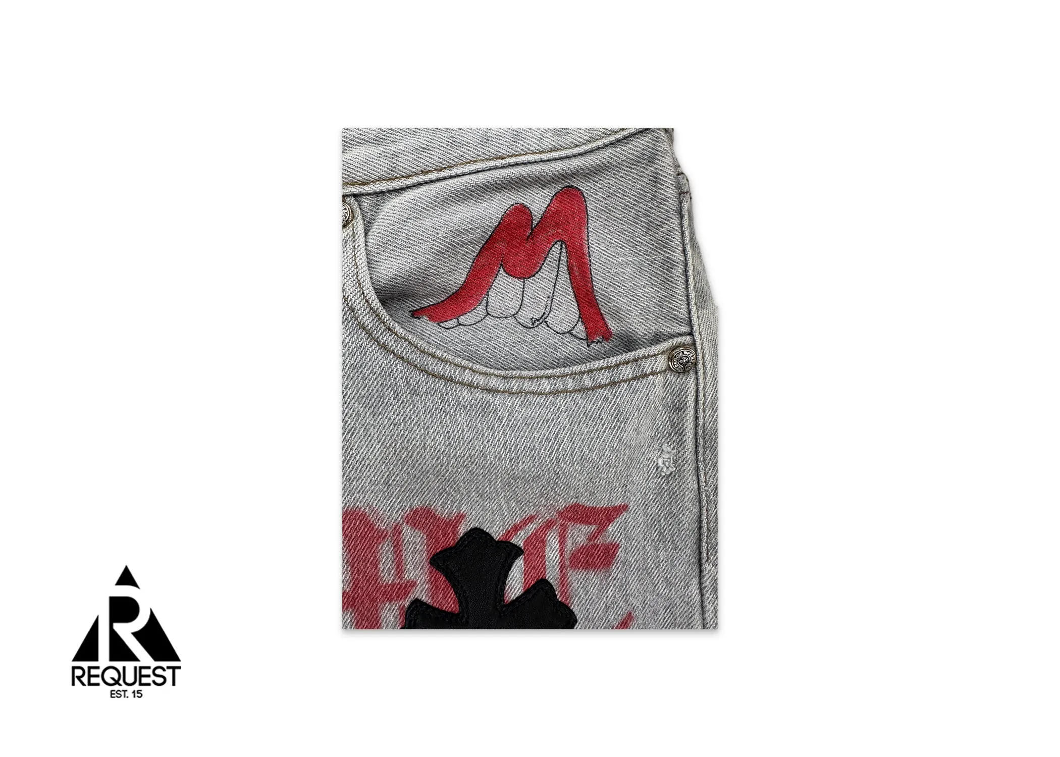 Levi's Grey Stencil Denim Matty Boy 1/1 “Black & Purple Crosses"