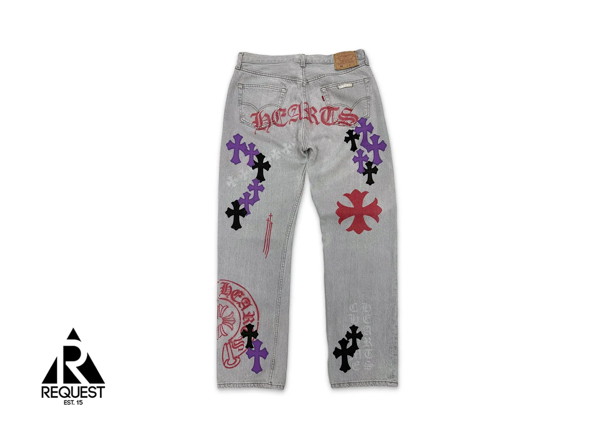 Levi's Grey Stencil Denim Matty Boy 1/1 “Black & Purple Crosses"