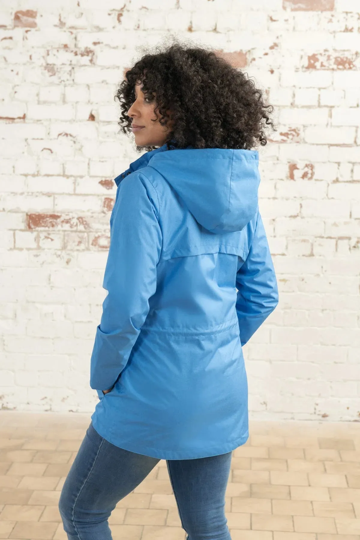 Lighthouse Willow hip-length waterproof jacket, with cotton blend lining.