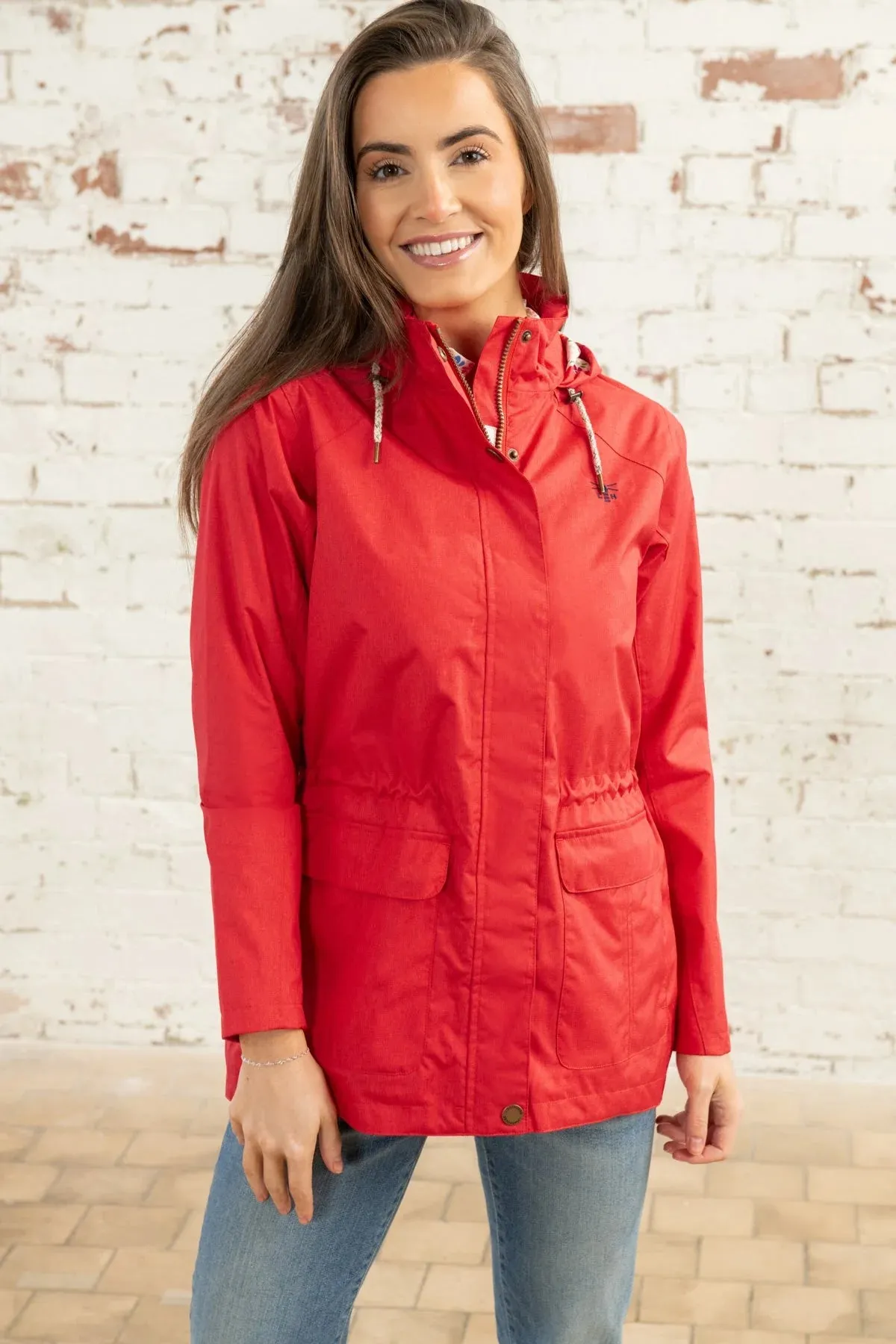 Lighthouse Willow hip-length waterproof jacket, with cotton blend lining.