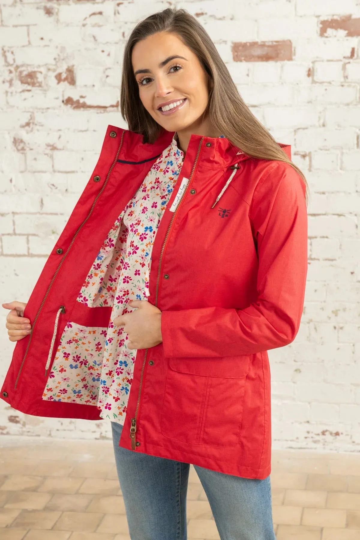 Lighthouse Willow hip-length waterproof jacket, with cotton blend lining.