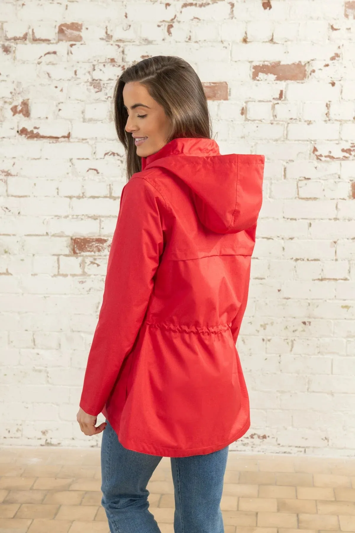 Lighthouse Willow hip-length waterproof jacket, with cotton blend lining.