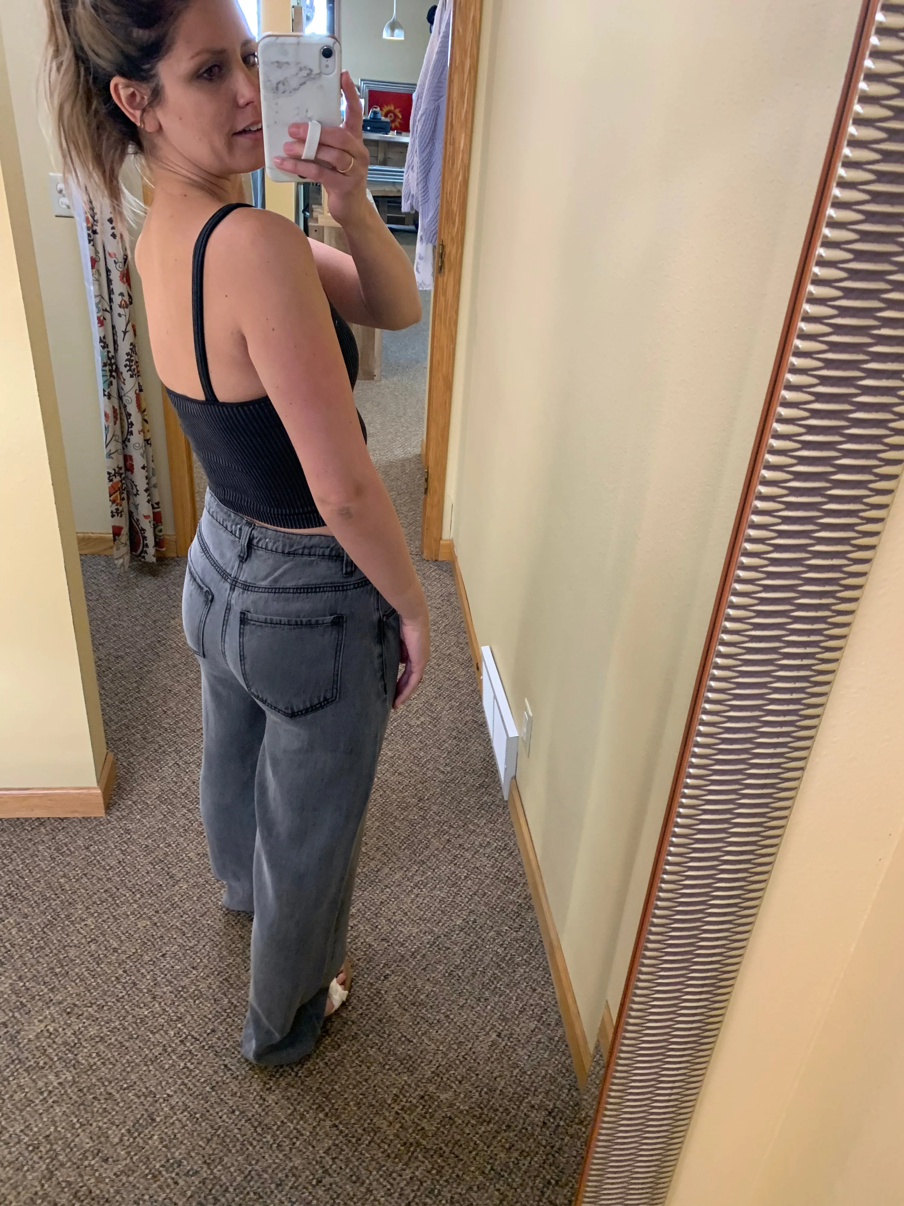 lightweight tencel straight leg pants | bone