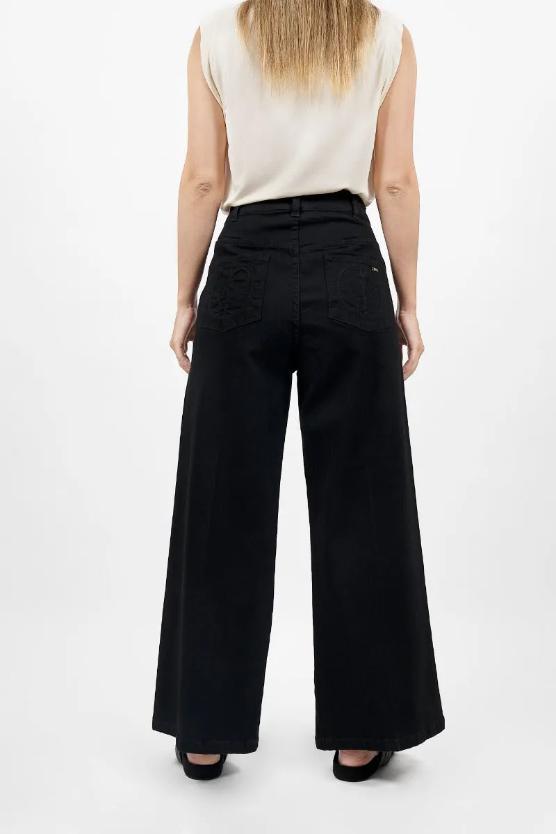 Los Angeles LAX - Wide Leg Jeans- Celeste