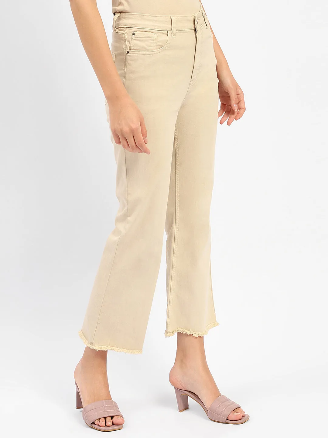 Madame Flared Fit Beige Jeans