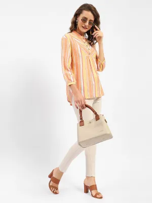 Madame Raw Hem Beige High Rise Skinny Fit Jeans