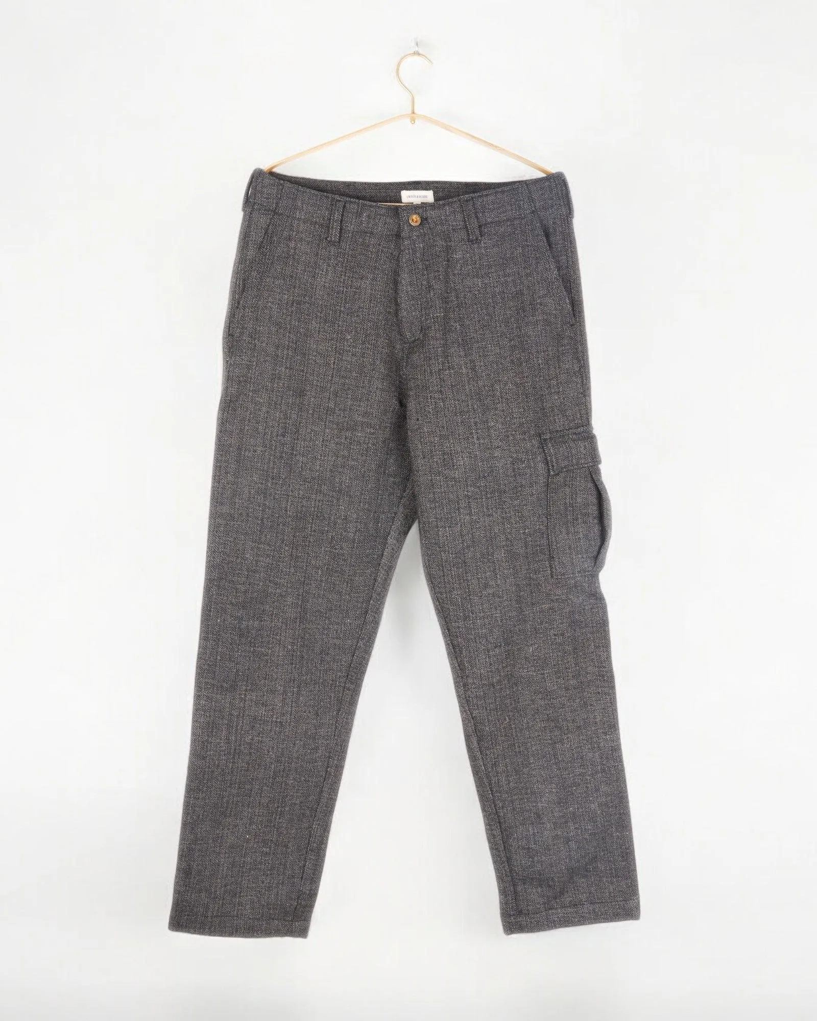 Malana Cargo Pant Melange Wool Grey