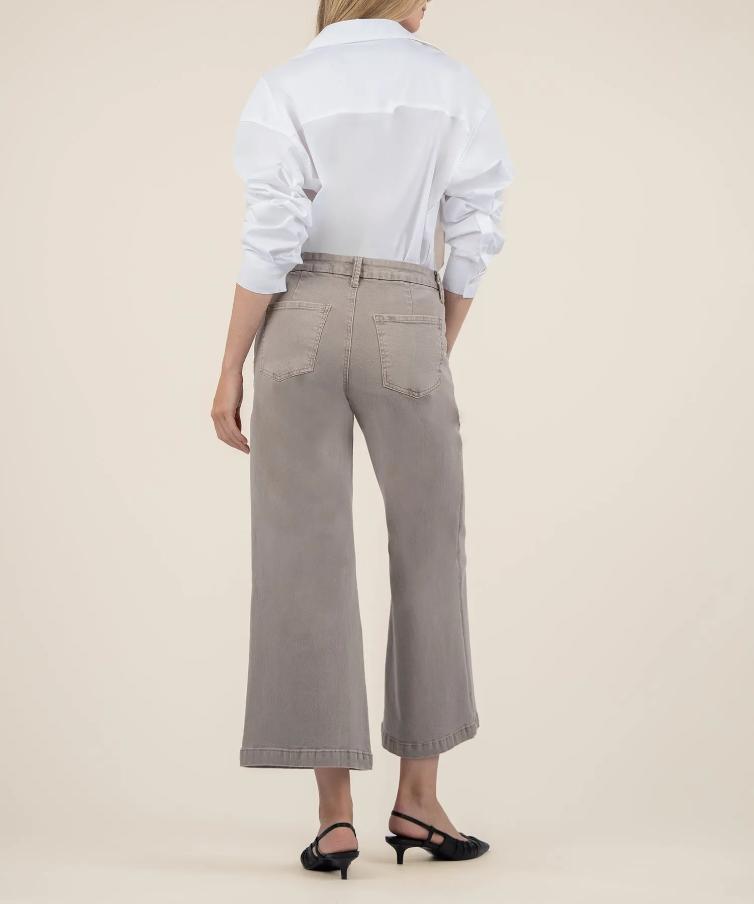 Meg High Rise Wide Leg - Coffee Cream